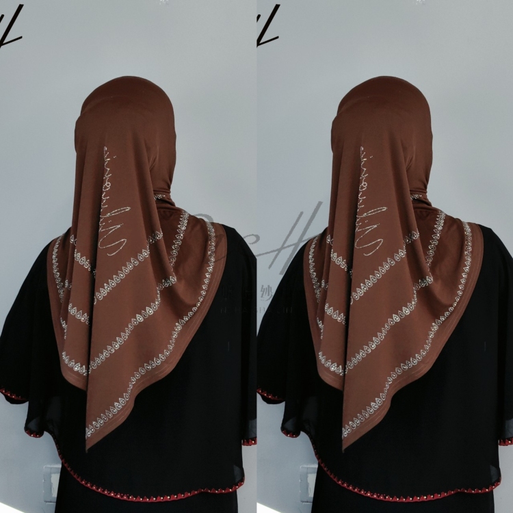 穆斯林头巾/中东女士头巾/慕斯林头巾/丝光棉打底帽/阿拉伯头巾白底实物图