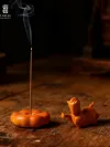 Lu Baoma's new ceramic tea pet decoration for the Year of the Horse, a dual-purpose incense stick, is a gift and souvenir. It's a cultural and creative ceramic that will win right away details Picture