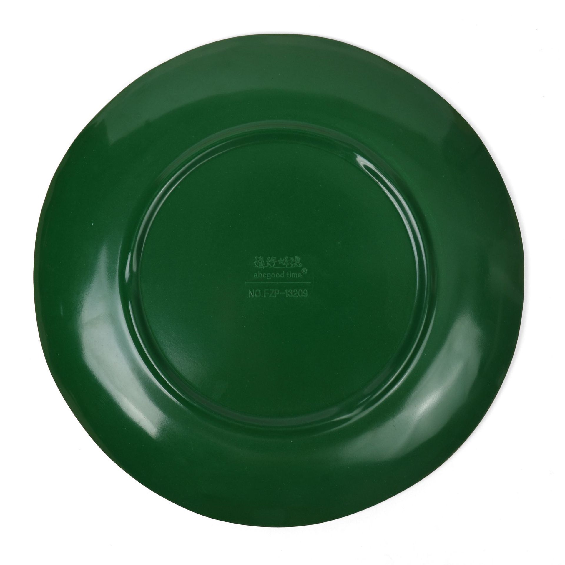 Dark green round melamine tableware, plastic imitation porcelain plates, melamine plates, buffet commercial bowls and plates Application Scenario