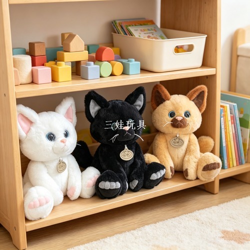 Simulated cat dolls, cat plush toys, plush toys, cute pets, little cats, stuffed dolls, girls' gifts Specification image