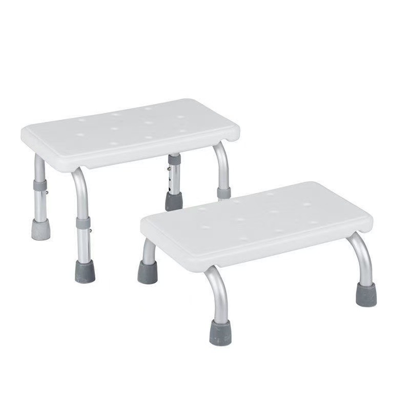 Three-speed adjustable aluminum alloy bath chair and stool for the elderly, bathroom, anti-slip shower chair for pregnant women and children, portable seat and stool details Picture
