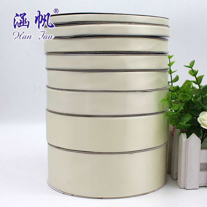 0.6-5CM wide, off-white high-density polyester webbing, DIY hair accessory ribbon, ribbon, wedding packaging decoration ribbon Specification image