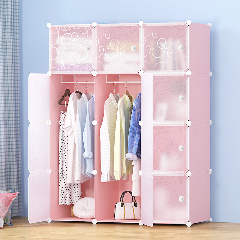 衣柜/简易衣柜/钢架折叠衣柜/衣柜收纳柜/三门衣柜产品图