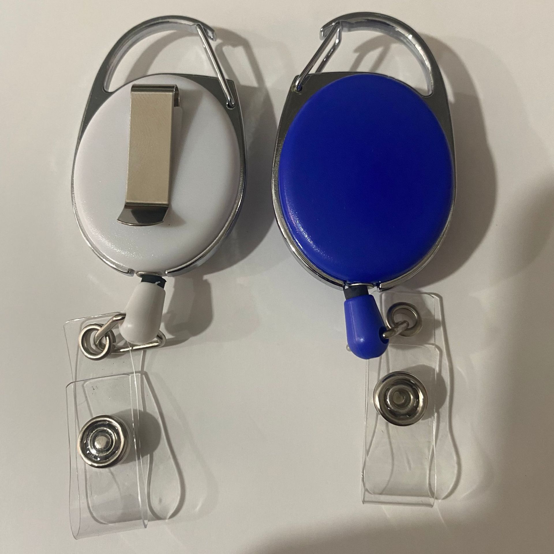 Easy-pull buckle, metal telescopic buckle, zinc alloy easy-pull keychain, anti-loss certificate, anti-loss oval frosted wire pull device Specification image