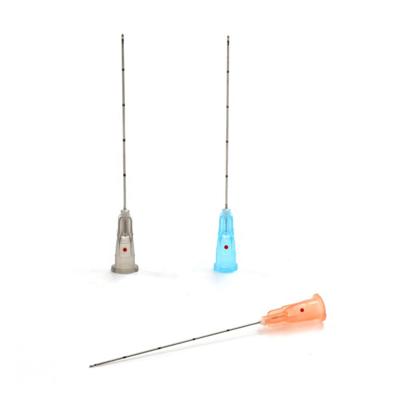 Medical blunt needle 18/21/22/25/27G30G disposable subcutaneous microcannula with scale stainless steel blunt needle Specification drawing