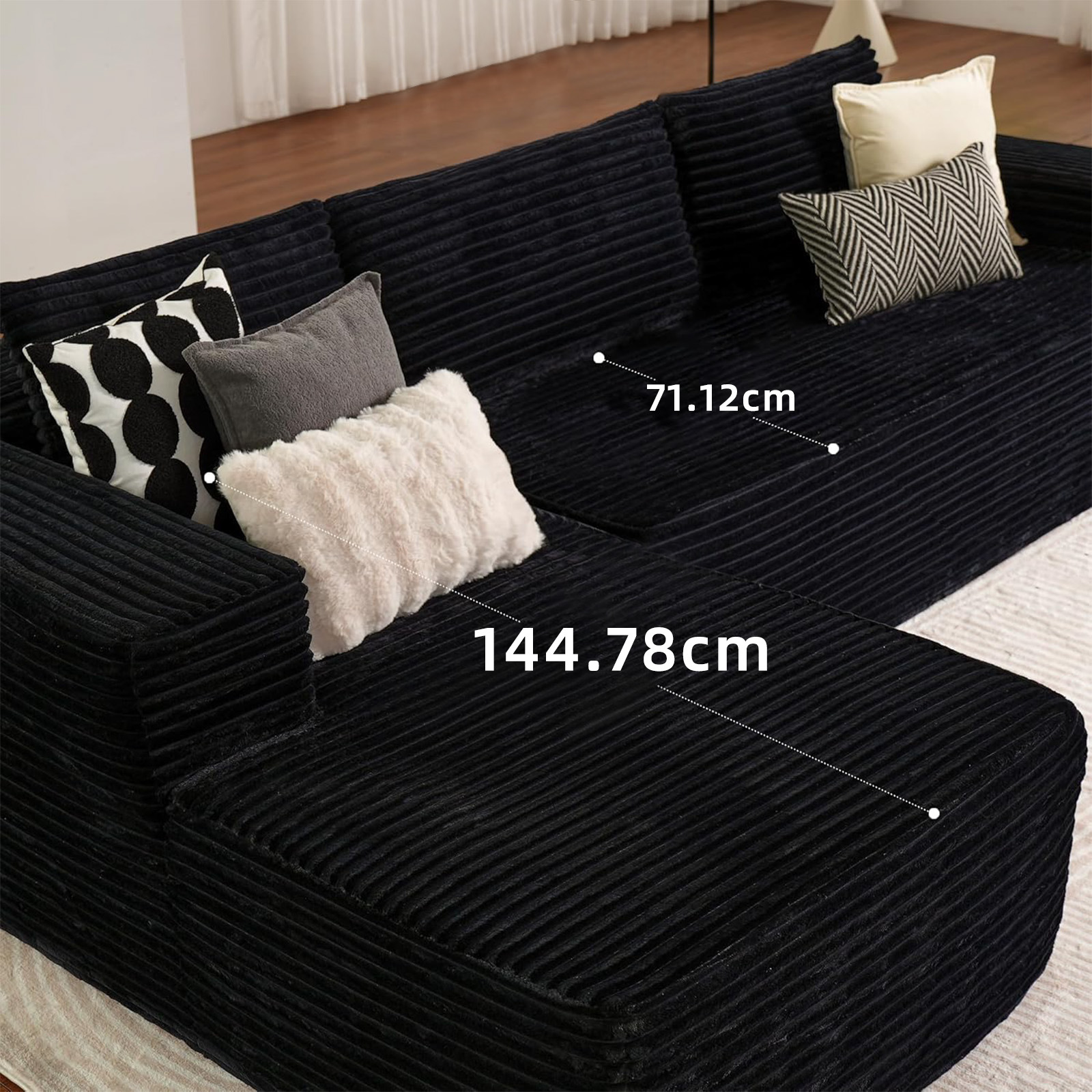 Small-sized high-density sponge compression sofa, Italian minimalist empress combination sofa, living room sofa wholesale for export details Picture