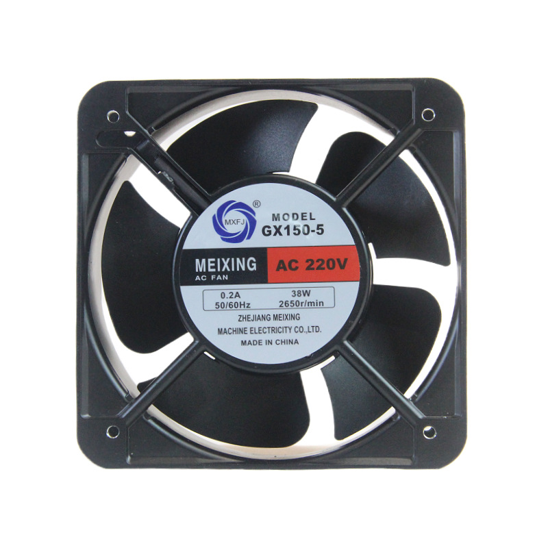 GX150-5 AC 220V ball bearing axial flow fan 15050 heat dissipation and cooling fan exhaust fan details Picture