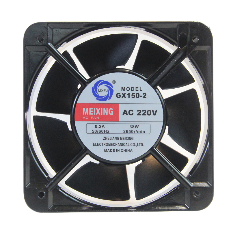 GX150-2 square AC ball bearing axial flow fan 15050 heat dissipation and cooling fan cabinet fan