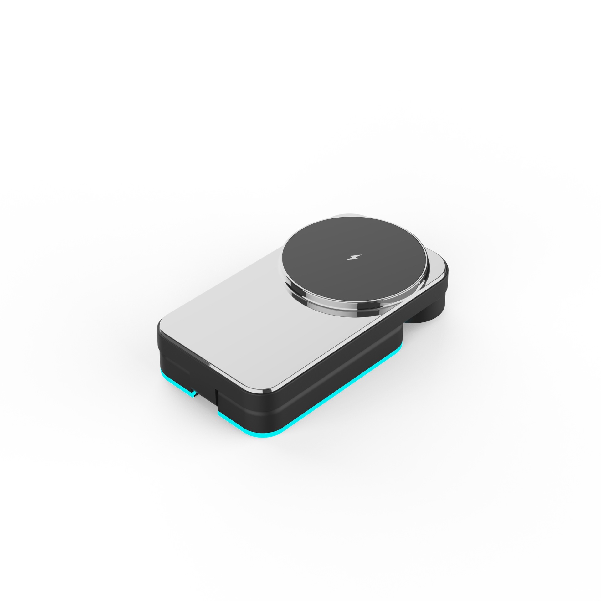 The new H62 three-in-one wireless charging stand with RGB light, desktop standing wireless charger, magnetic folding fast charging Application Scenario