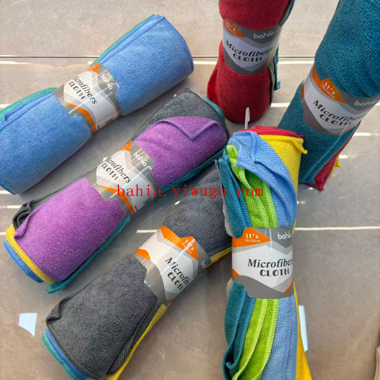11 rolls of plain-colored rags, microfiber dishcloths, cleaning and dust-removing wipes, cleaning wipes Specification image