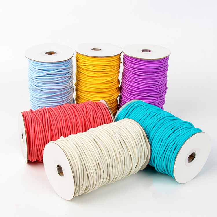 Latex filament elastic round rope, elastic rope, umbrella hanging rope, rubber band shoelace, hat windproof rope, rubber band children's clothes, high elasticity details Picture
