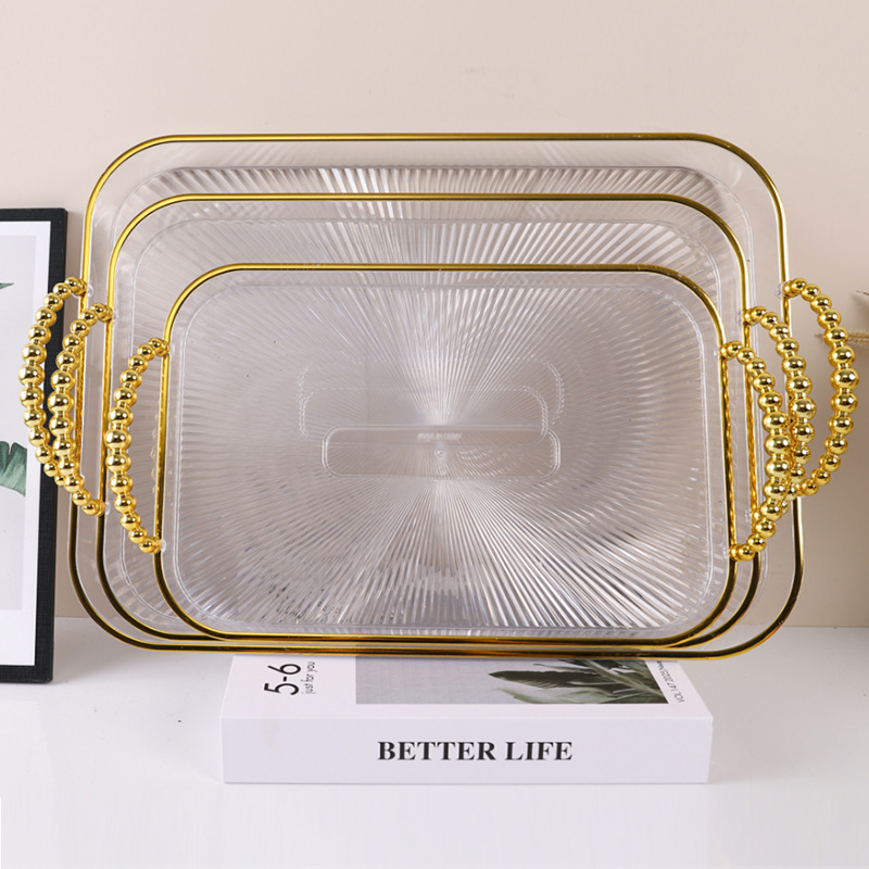 High-quality pet eco-friendly transparent crystal fruit plate tray, bar dried fruit snack plate plate, plastic platter, cross-border Application Scenario