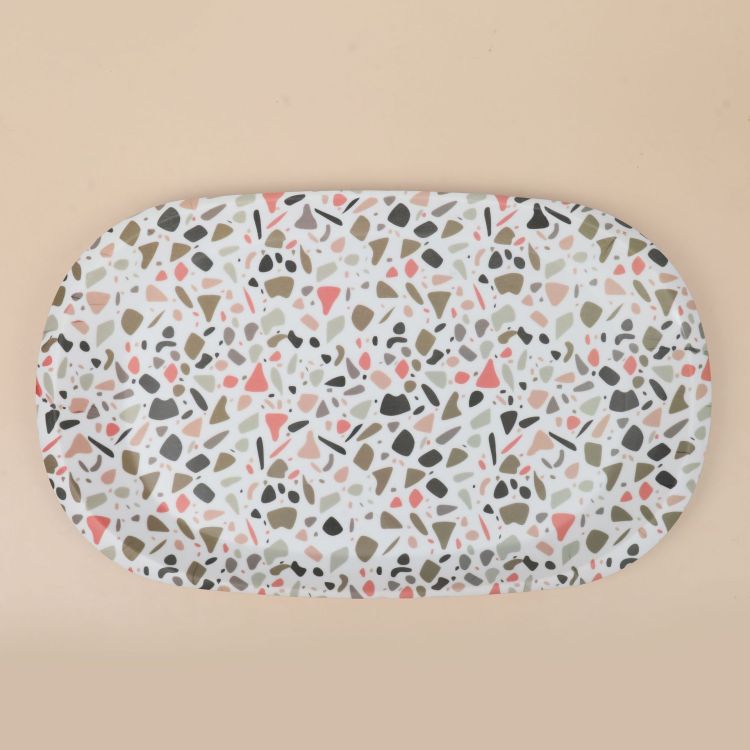 Cross-border melamine creative flat plates, restaurant commercial plates, plastic square stir-fried rice plates, fast food toppings and rice plates