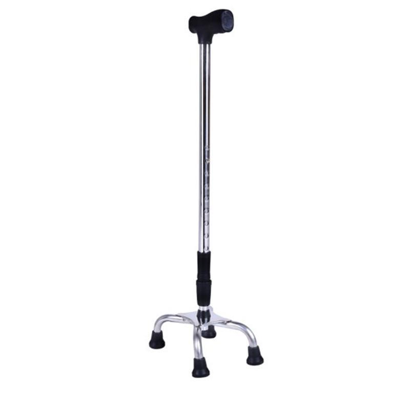 Stainless steel walking sticks for the elderly, four-legged walking sticks, walking sticks for the elderly, four-cornered walking sticks full figure