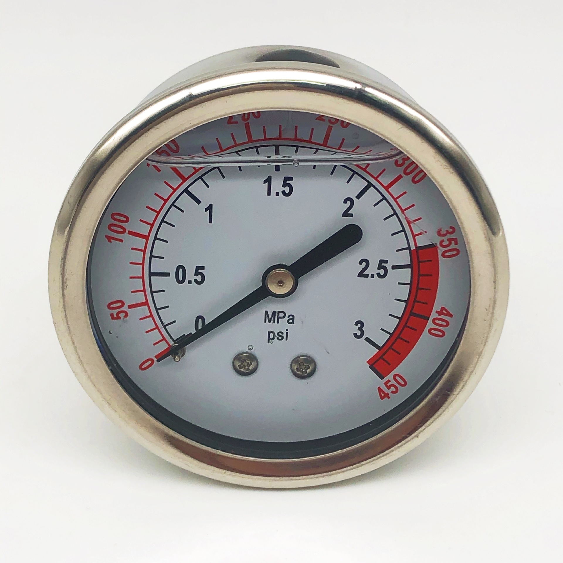 3MPA450PSI axial 60MM stainless steel oil-filled silicone oil glycerin pressure gauge
