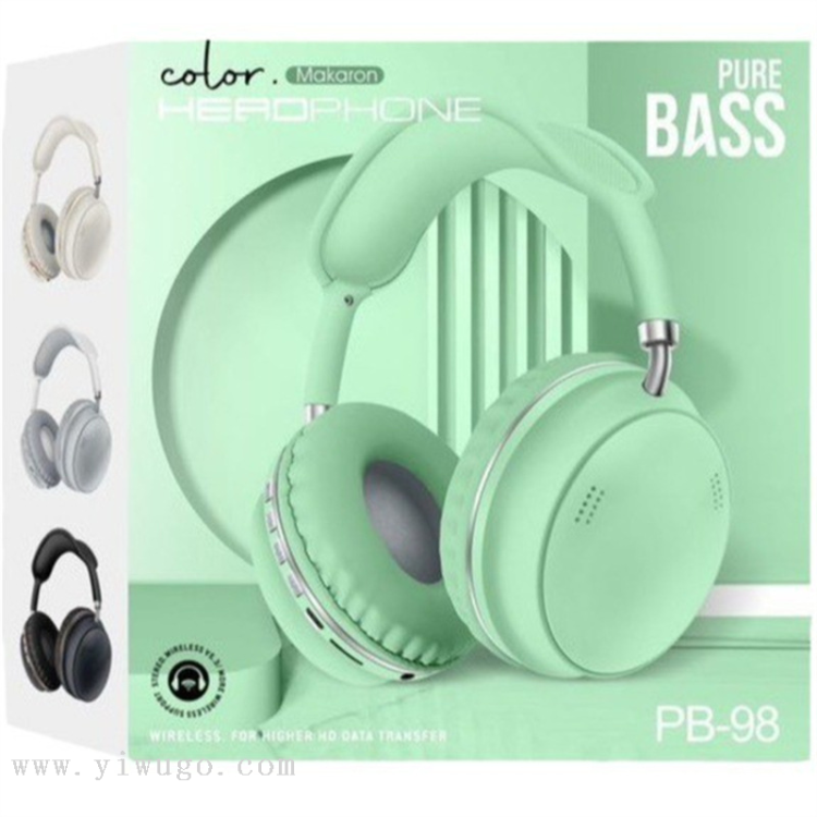 Makaron wireless Bluetooth headphones offer pure bass, high-definition transmission, and are available in 6 fashionable colors Specification image