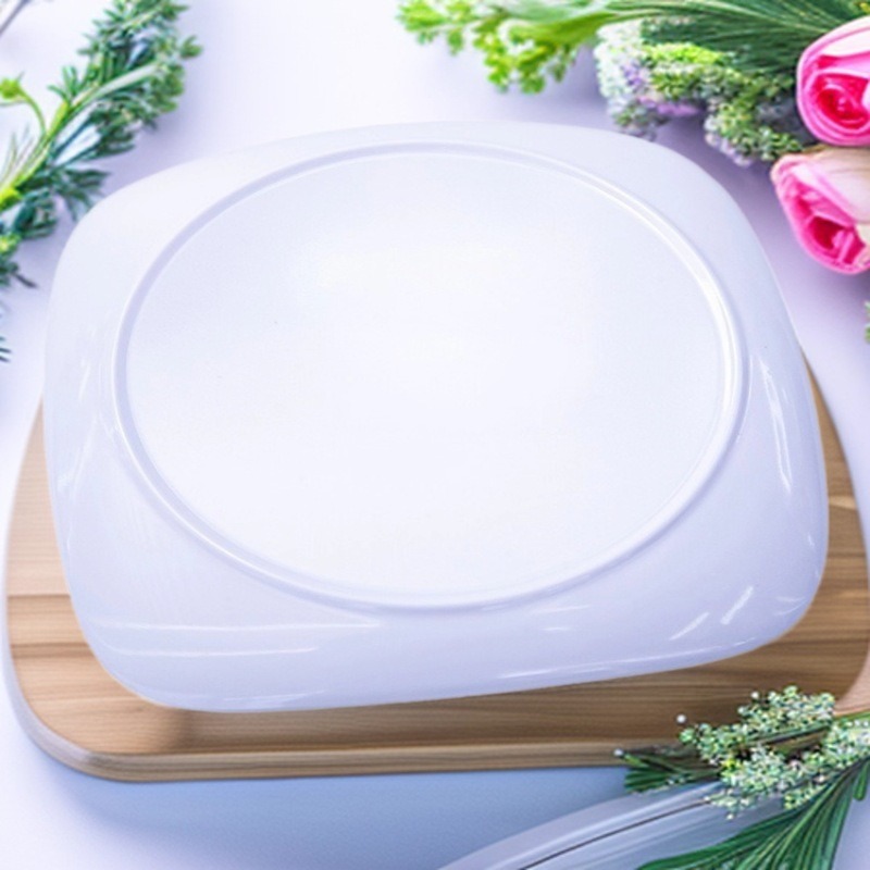 9 10 11 inche lace deep plate, square plate, round plate, earth yellow material, melamine imitation porcelain tableware is exported to Africa Application Scenario