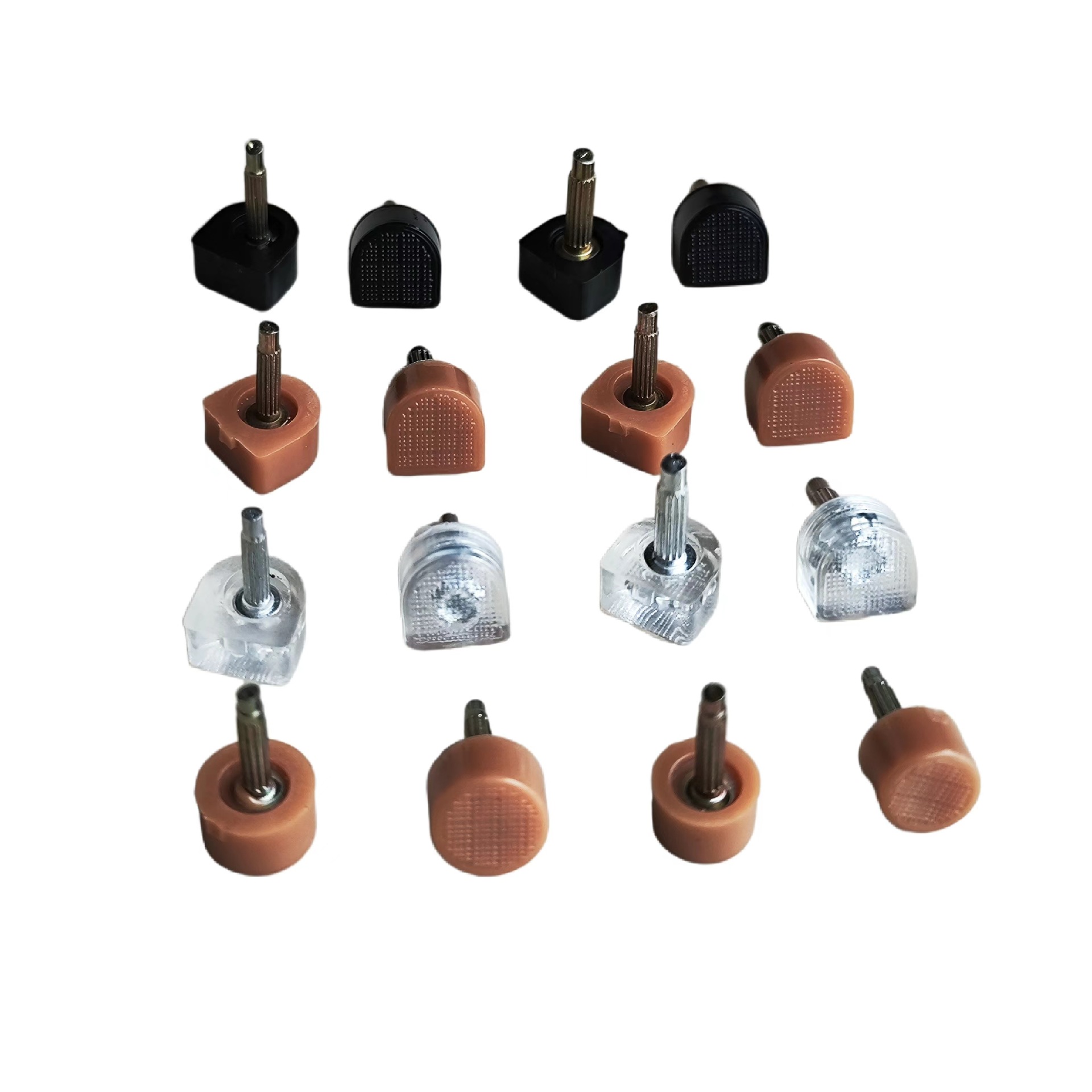 The heels of the high heels are studded and durable, and the heels are made of natural leather for anti-slip purposes. The heels are thick and thin, and the black apricot color is transparent Specification image