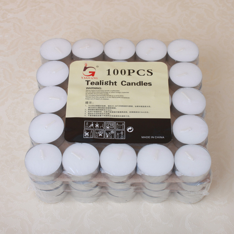 蜡烛厂家白色香薰蜡烛茶蜡无烟保温加热煮茶蜡烛4小时蜡烛灯供佛