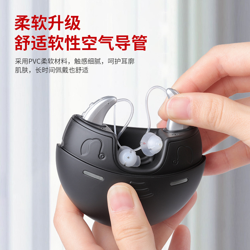 JH-D26A digital hearing Aid for back-of-ear deafness, air duct, elderly voice amplifier, earplug type sound collector details Picture