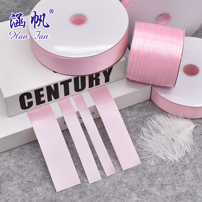 Pink ribbon ribbon roll decorative items, handcrafted materials, wedding and festival fabric decorations, DIY accessories