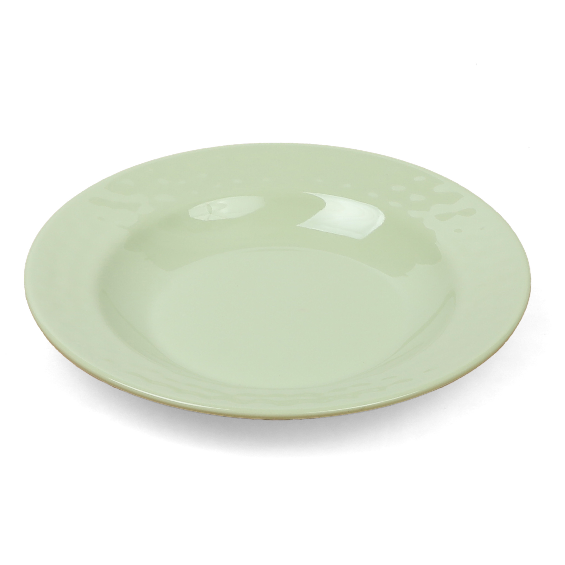Bandeja de metamina transfronteriza bandeja de plástico de color sólido porcelana de imitación habitación de invitados plato redondo pastel dim sum plato de comida al por mayor details Picture