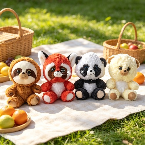 Animal lindo muñeca de peluche cuatro juguetes peludos almohada regalo para niños bonecos de tela juguetes divertidos Item Picture