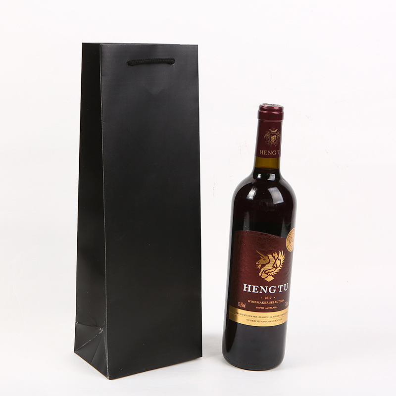 Single wine bag, special gift packaging bag for souvenirs. Paper bags are available. Simple and elegant gift box packaging for festival souvenirs Specification image