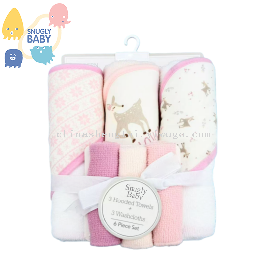 婴童用品婴儿披风斗篷浴巾小方巾洗脸巾手帕巾套装外贸批发