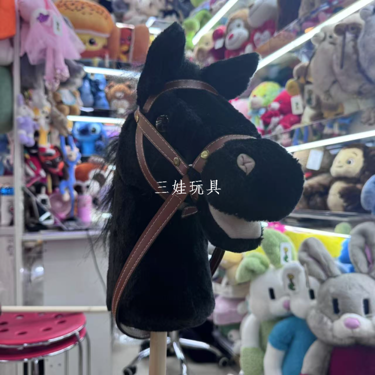 Cross-border new music hobby horse Children's Performance toy Roller Detachable Horse Head stick details Picture