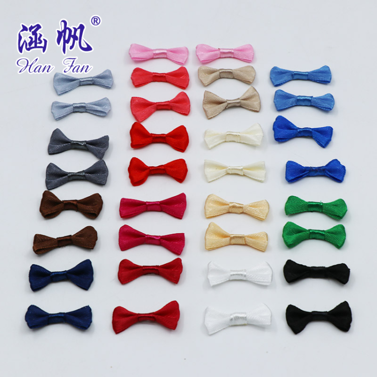 Wholesale and customization of color double-layer threaded solid color ribbon bow ties, clothing accessories, gift boxes and accessories Item Picture