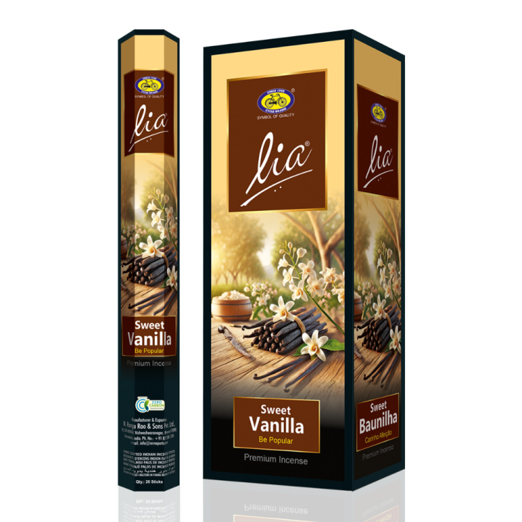 进口印度香塔香瑜伽线香天然草本植物Sweet Vanilla Hexa.