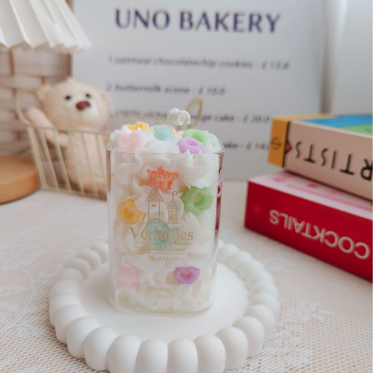 Fruit yogurt cups, scented candles, strawberry square cups, creative birthday gifts, cross-border bestsellers, soy wax scented ornaments details Picture