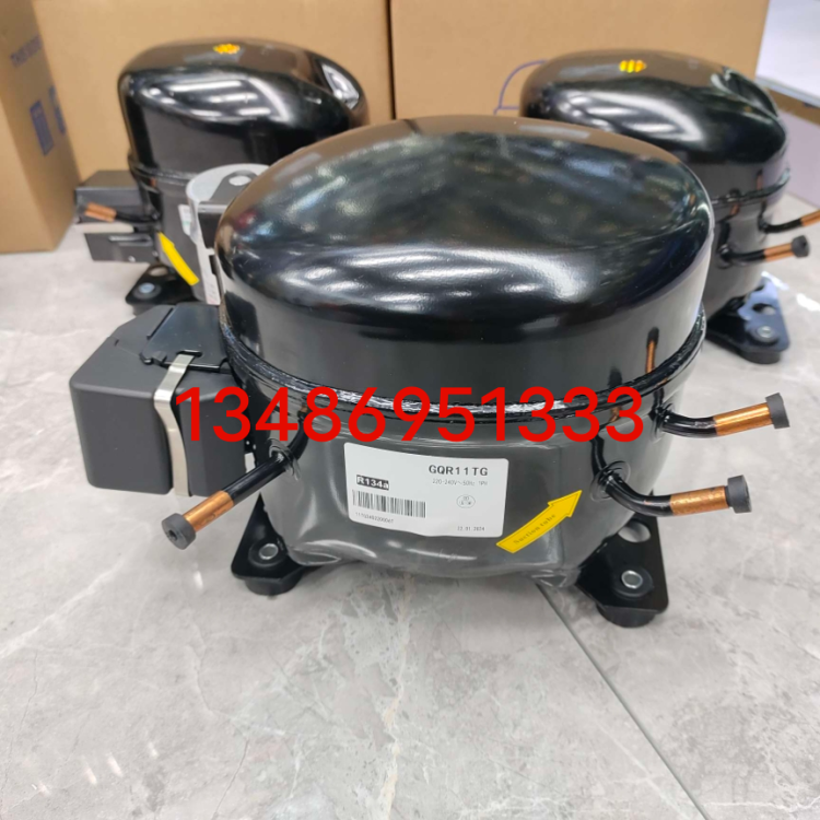 全新低温冰箱冰柜压缩机R404a制冷剂R134A空调压缩机GQR111GT