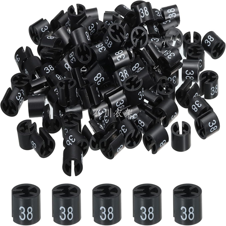 透明彩色圆形尺码塑料尺码圈尺码夹尺码粒尺码扣圆尺码服装辅料