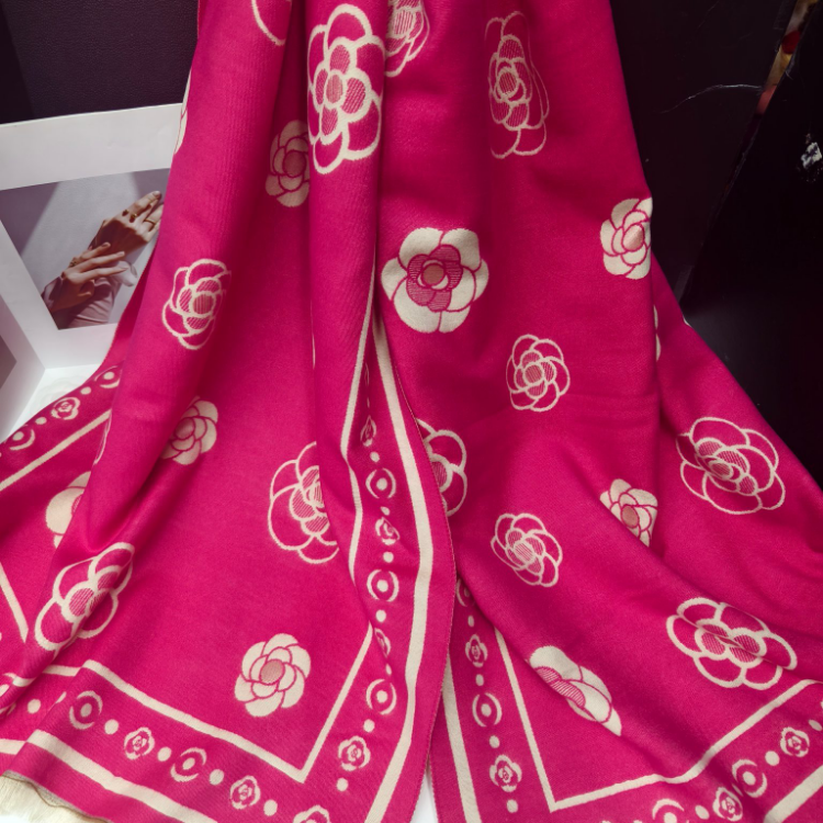 Export scarf wholesale e-commerce live-streaming supply chain high-speed camellia supply details Picture