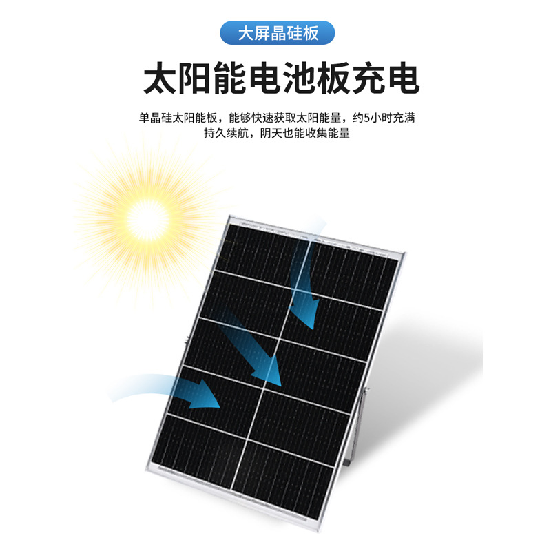 AIBUCUO Jubo Solar Floodlights, home outdoor courtyard lights, New rural photovoltaic led high-power floodlights details Picture