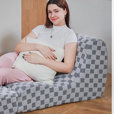 High-density sponge compression sofa for office lunch break, foldable lazy sofa bed, single sofa for bedroom and living room Item Picture