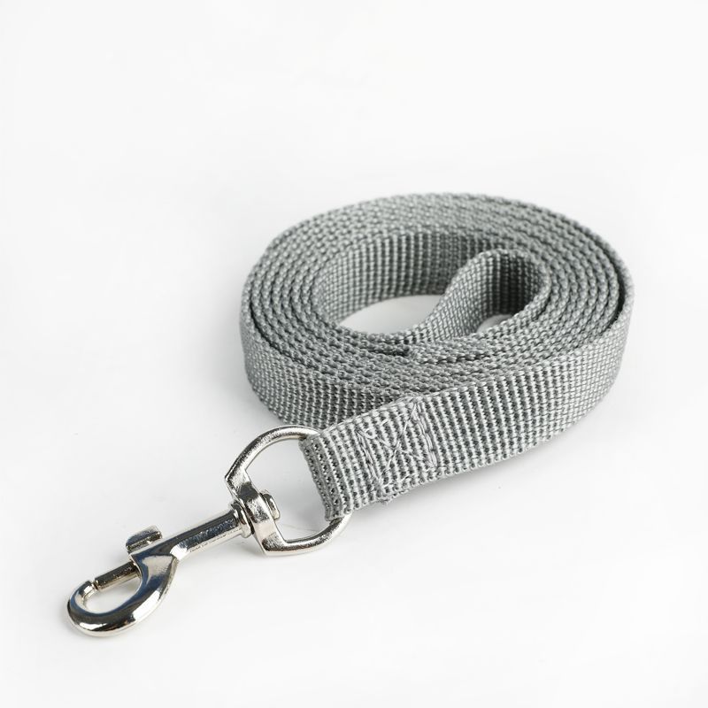 灰色织物狗绳宠物用品狗狗狗狗用品胸背狗绳牵引扣宠物牵引绳