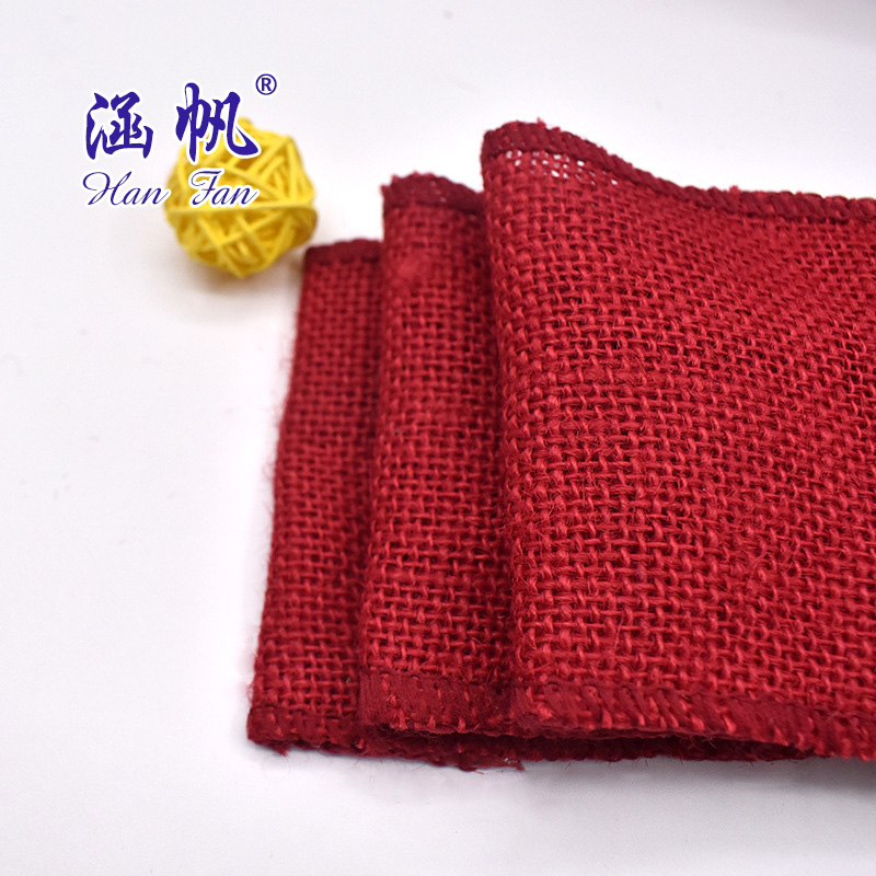 10cm handmade Christmas and wedding party decorative webbing Lace linen roll colored linen webbing supports customization details Picture