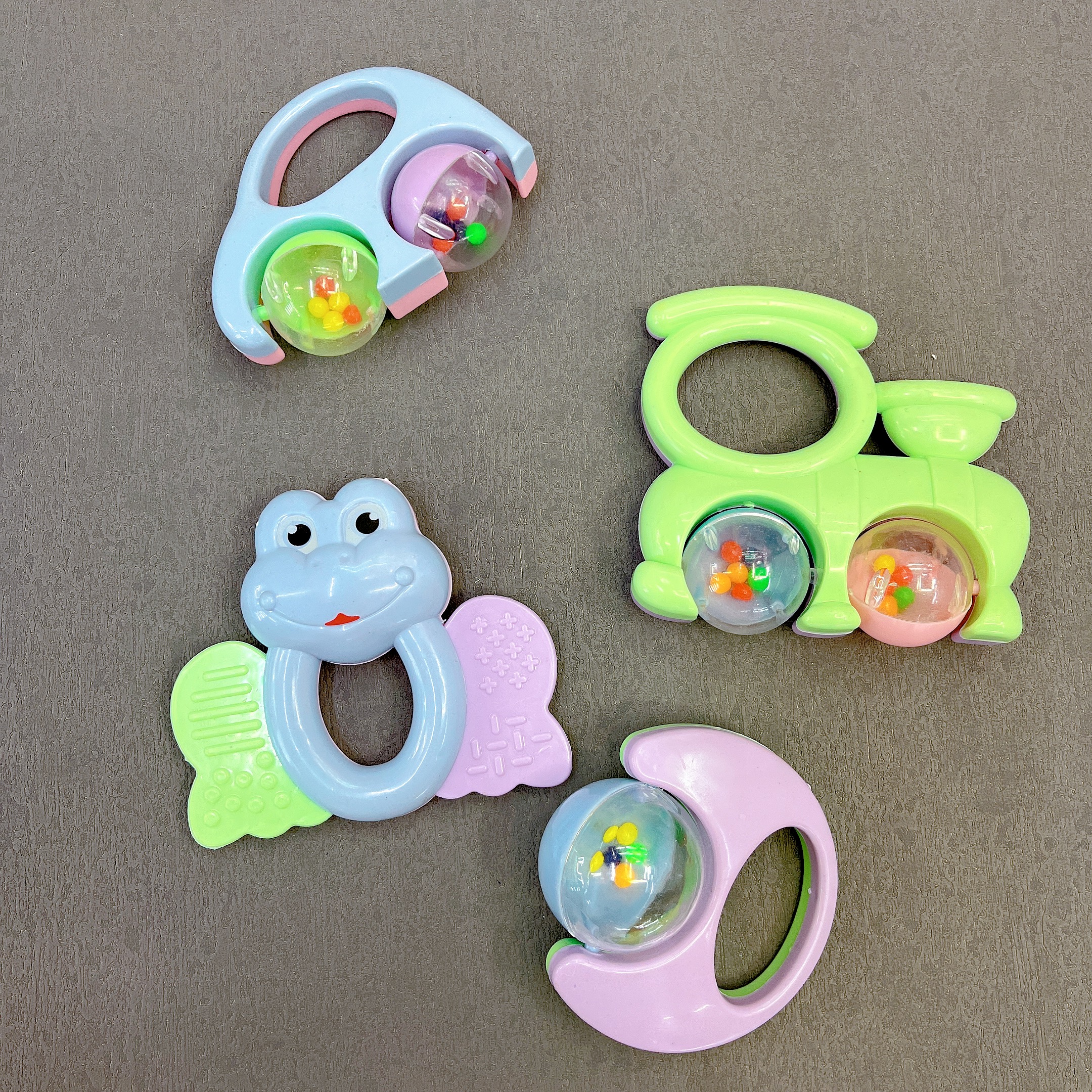 婴幼儿摇铃母婴新生儿宝宝0-1岁玩具 塑料手摇铃袋装