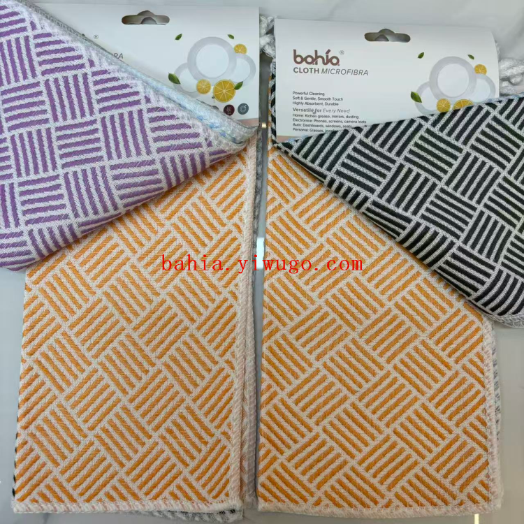 5-piece diagonal striped diamond-shaped dishcloths for stain removal and oil absorption, scouring pads for kitchenware and stove cleaning, bahia Application Scenario