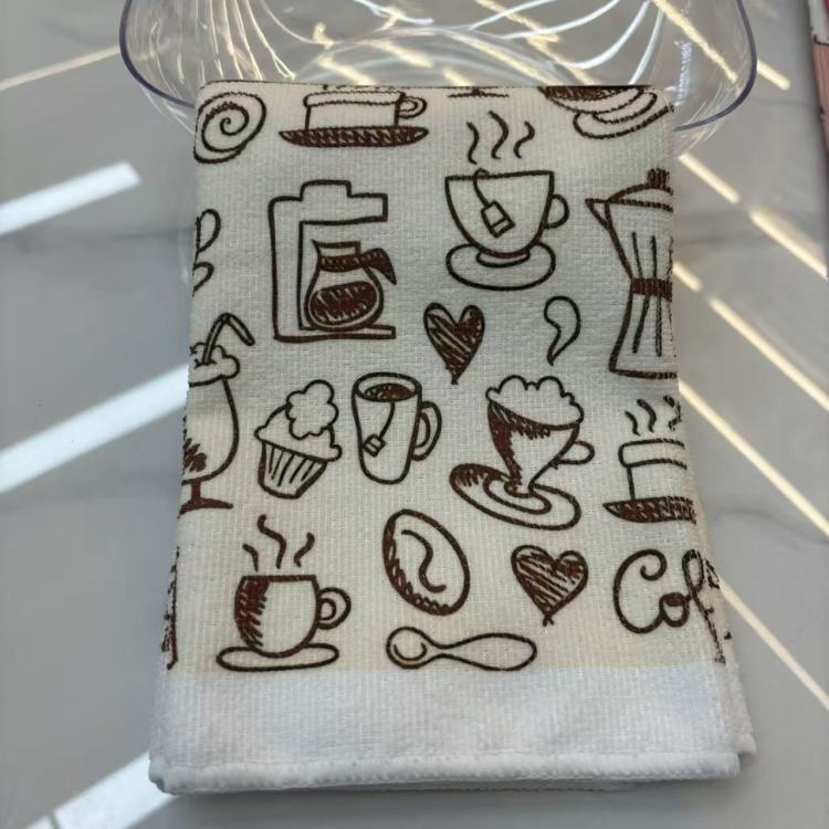 印花茶巾 茶垫 客厅卧室清洁巾 茶桌茶具清洁抹布细节图