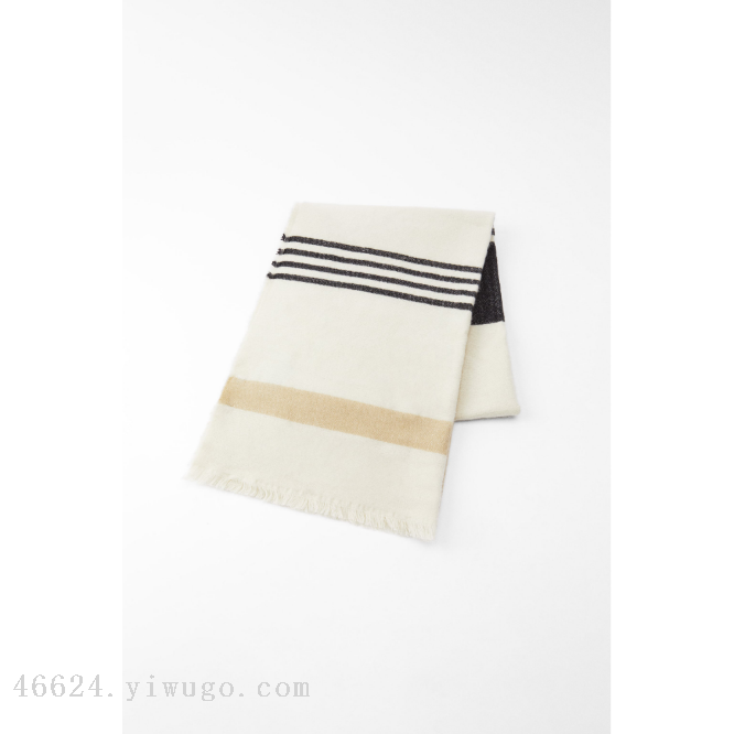 Cross-border scarf wholesale e-commerce live-streaming supply chain supply of new horizontal striped long scarves details Picture