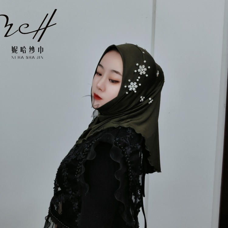 穆斯林头巾/中东女士头巾/慕斯林头巾/丝光棉打底帽/阿拉伯头巾产品图
