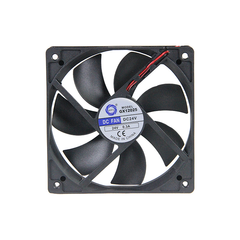 GX12025 DC fan, DC12/24V heat dissipation and cooling high-volume axial flow fan, industrial small fan