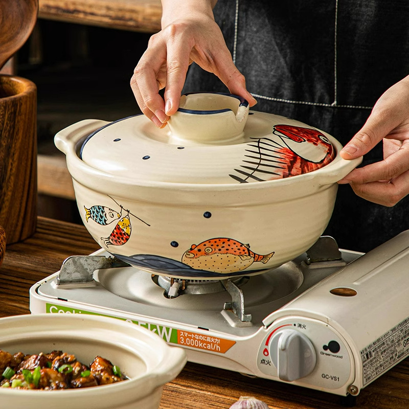 砂锅煲家用耐高温干烧不裂燃气灶专用煲汤煲仔饭陶瓷沙锅汤锅石锅