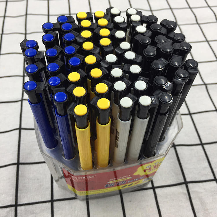 Factory direct sales of modern beauty office stationery, student supplies, plastic press ballpoint pens, gel pens, ballpoint pens, blue