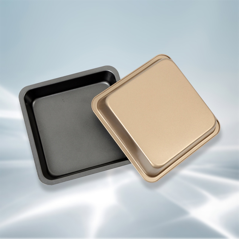 Factory direct sales of non-stick carbon steel square baking trays, black cake molds, cookie molds, household baking utensils