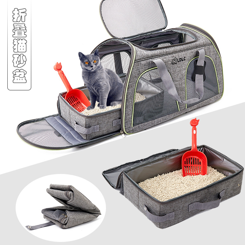 PETISFAM smart cat litter box with bag folding, large capacity deodorizing cat litter box, cat products details Picture